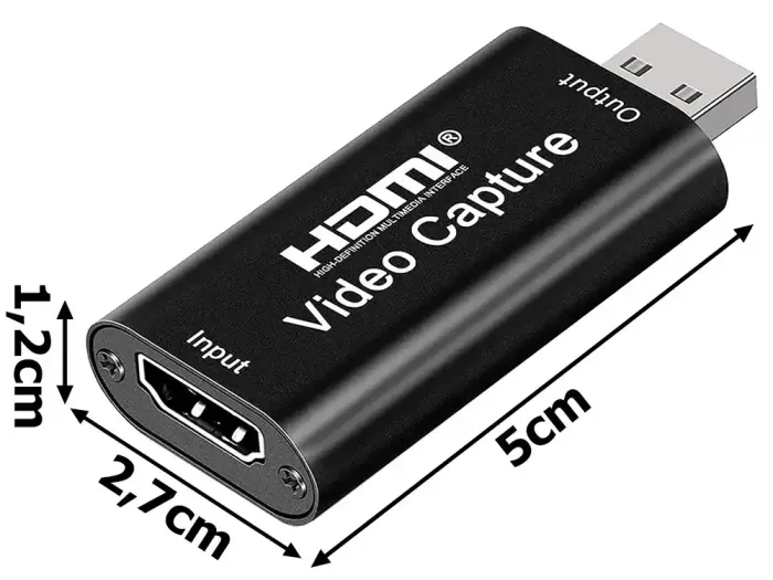 Fusion video signal converter from HDMI to USB (image capture) black Photo