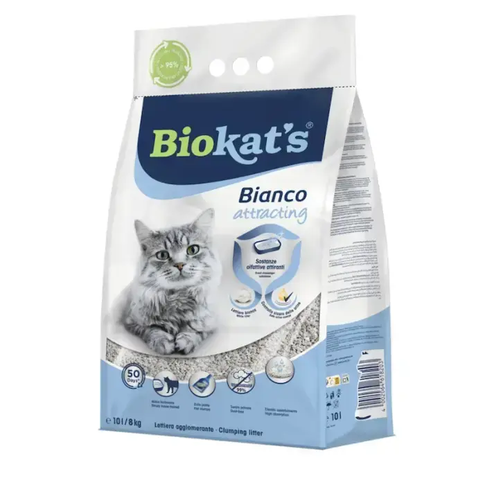 Smiltis kaķu tualetēm - Gimborn Gimborn Biokat's Bianco ATTRACTING 10 L Foto 4