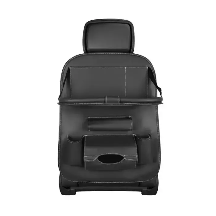 Car seat organizer seat protector seat cover shelf mini car table black Фото num