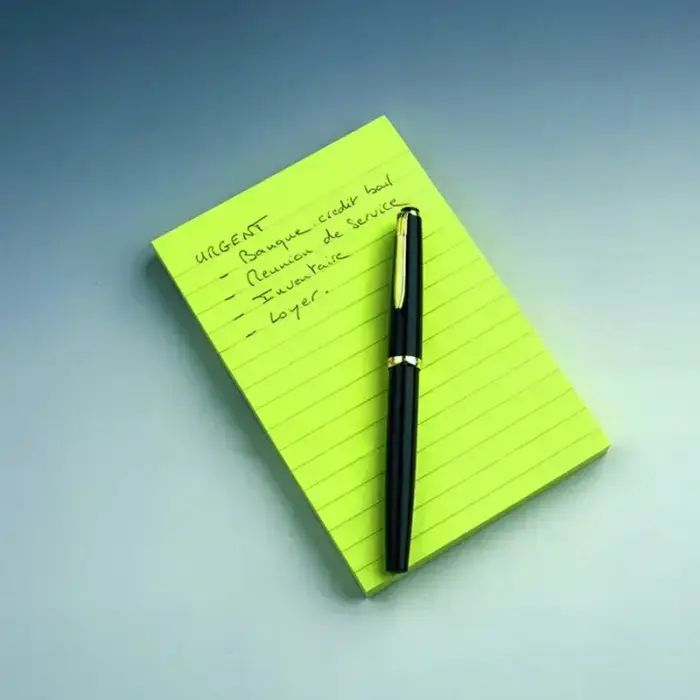 Piezīmju līmlapiņas Post-it līniju, 102x152mm, dzeltenas Фото num