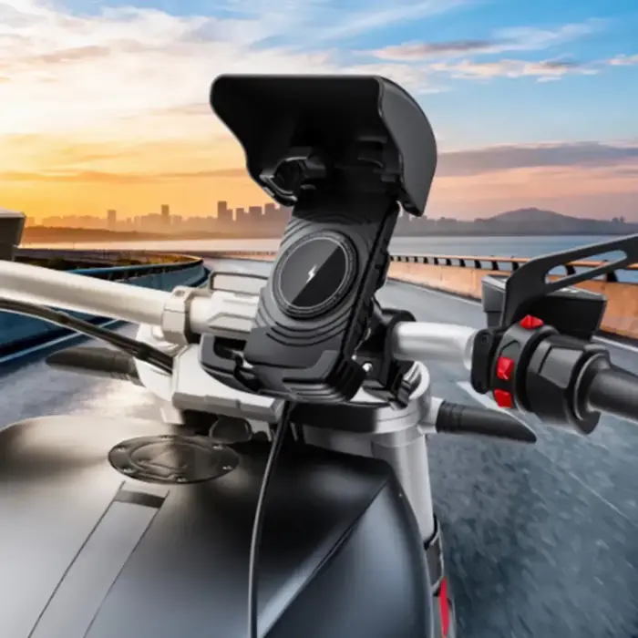 Blavec Uchwyt Rowerowy BVC-01 Velo to handlebar with induction charging and shock absorbtion (BVC01-ICSAHB) black Photo