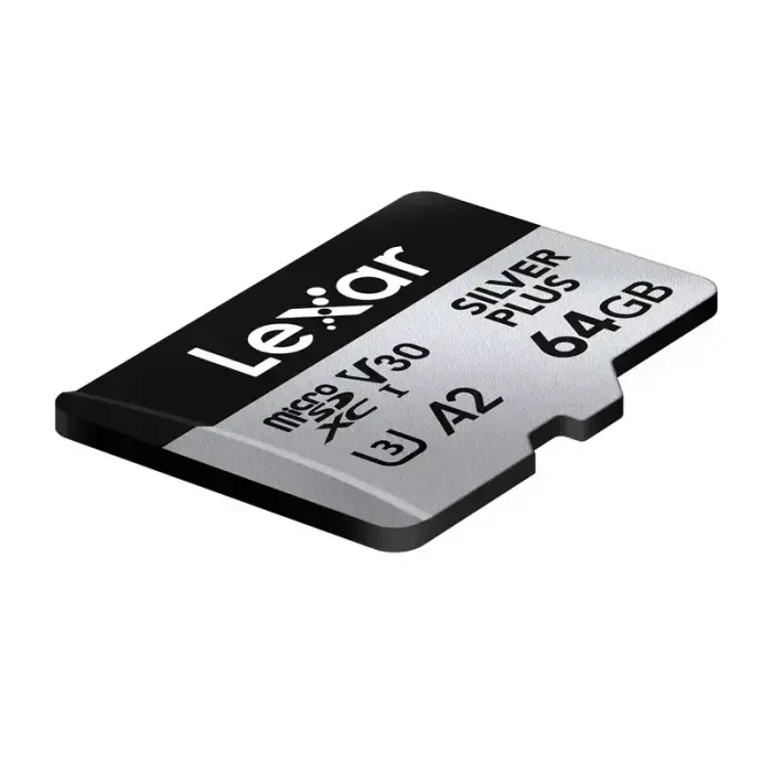 Set of 2 Lexar High-Performance Silver Plus microSDXC 2x64GB memory cards + adapter Фото num