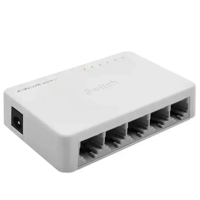 Qoltec Network SWITCH | 5 x RJ45 port | 1000Mbps | Fast Ethernet | LAN Photo