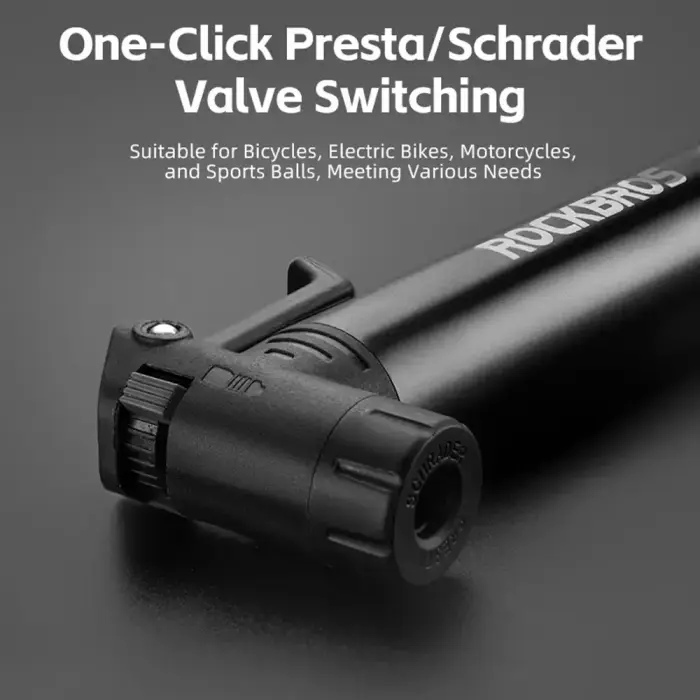 Rockbros 42320010001 Bicycle Pump Hand + Screwdriver - Black Фото num