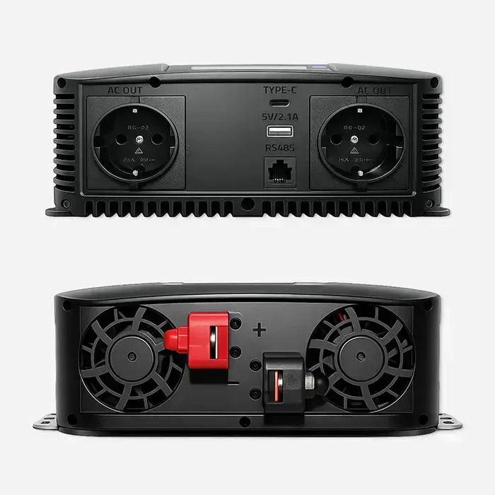 Qoltec Pure Sine Wave Inverter | 12V to 230V | 1500/3000W | LCD | USB | USC-C | Compatible with LiFePO4 GEL AGM  Foto 14