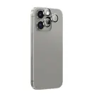AmazingThing AR Alumīnija 3 lēcas stikls ar kameru lēcas rāmi telefona maciņš iPhone 16 Pro, iPhone 16 Pro Max pelēkā krāsā Foto 1
