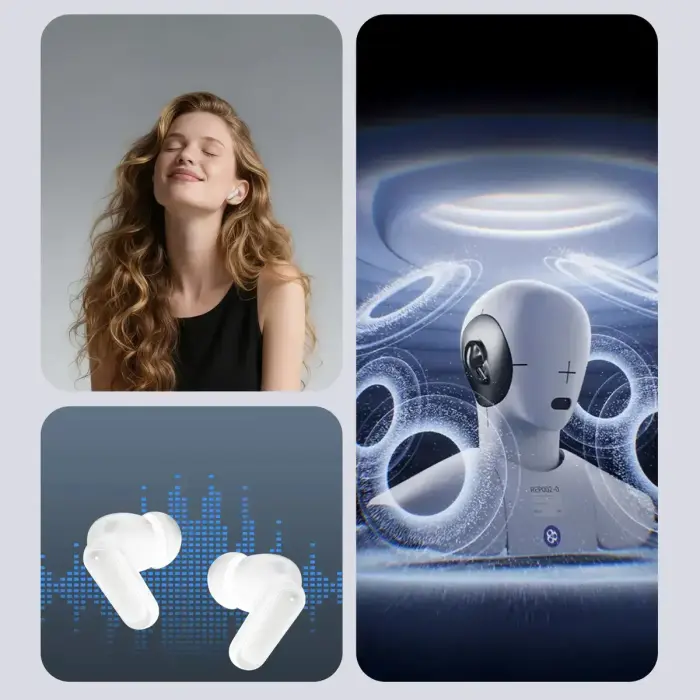 Blavec Bluetooth TWS Earphones BW-08 Speak AI (BW08SA-W) white Foto 11