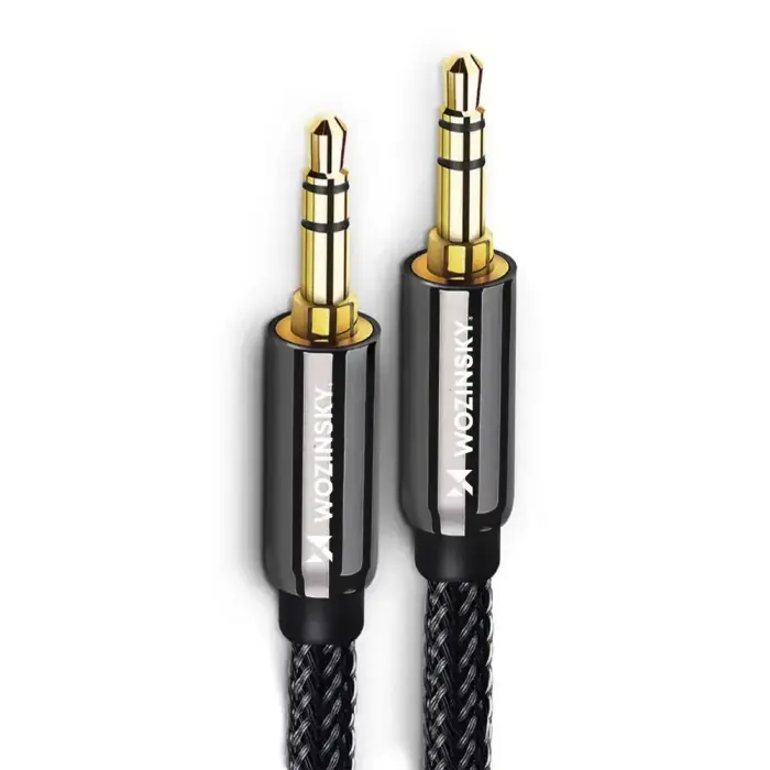 Wozinsky universal mini jack cable 2x AUX cable 3 m black Photo