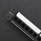 Qoltec Solid steel patch panel for 19'' rack | 24 ports | 1U | UTP | Black Photo