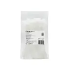 Qoltec Self-locking cable tie | 4.8*160 mm | 100 pcs. | Nylon66 | UV | White Photo