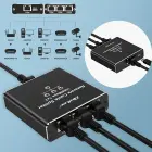 Qoltec Splitter Ethernet mini SWITCH 1x3 RJ45 | 1000Mb/s | USB-C | Aluminium Photo