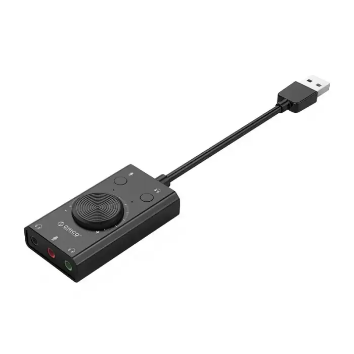 Orico SC2 External Multifunction Sound Card with USB-A - Black Foto 9