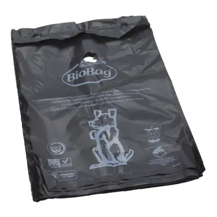 Пакеты для собачьих экскрементов компостируемые BioBag Dog в коробке (50 шт. в коробке) 20 мкр. 20x32 см, черные Фото num