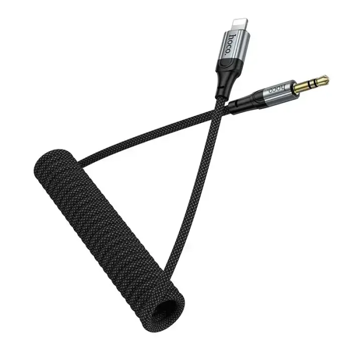 Cable AUX Jack 3,5 mm to Lightning Hoco 1,5 m UPA33A black Photo