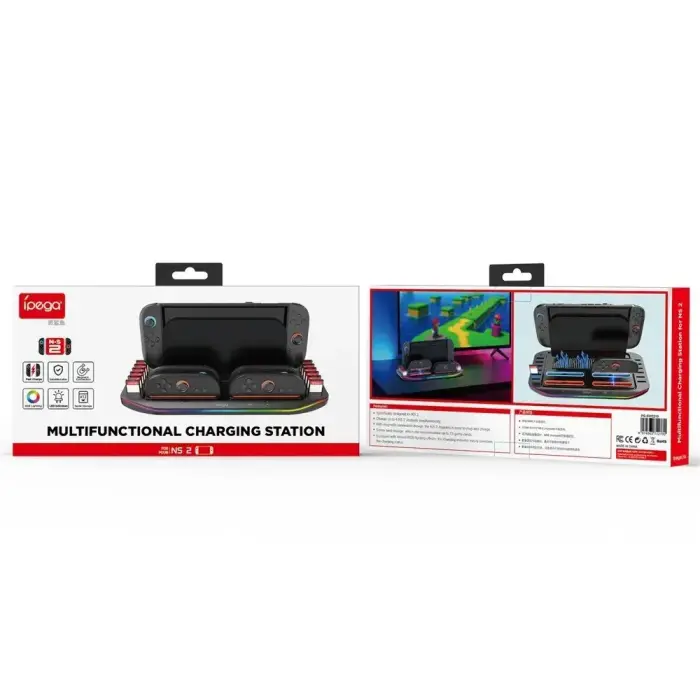 iPega SW2210 Multifunctional Charging RGB Stand for Nintendo Switch 2 Black Foto 3