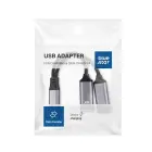 Adaptor AUX 2in1 Type C (male) to Type C (female) / Type C (female) Blue Star black [DAC] - max 25W charging Photo