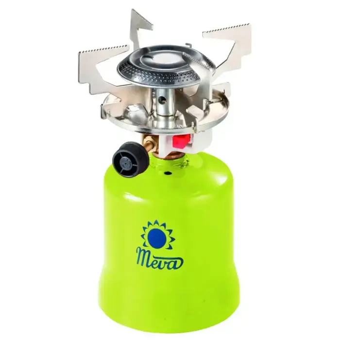 Gas camping stove with punctured gas cartridges FOCUS piezo igniter 1.4kW Foto 2