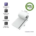 Qoltec Thermal roll 57 x 15 | 55g/m2 | 10pcs | BPA free Photo