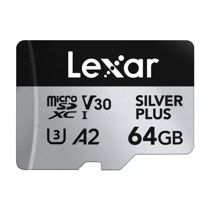 Set of 2 Lexar High-Performance Silver Plus microSDXC 2x64GB memory cards + adapter Фото num