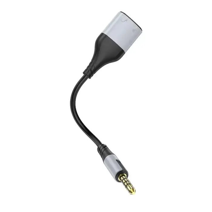 Borofone Cable BL19 Creator 2 in 1 - jack 3,5mm male to 2xjack 3,5mm female - 15 cm black Photo