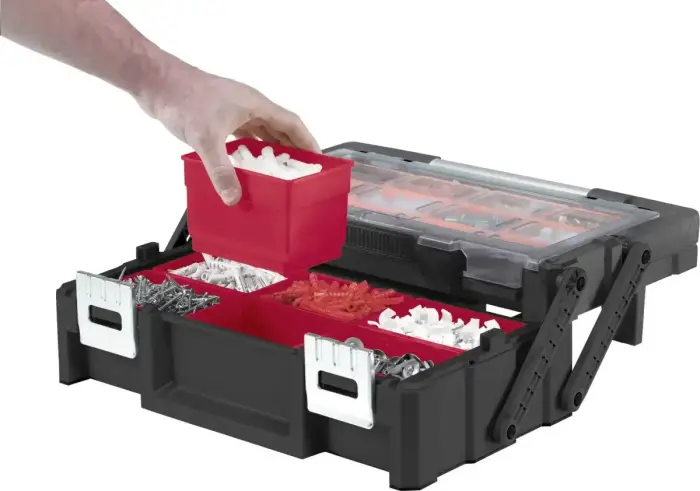 Instrumentu kaste ar 18 nodalījumiem Cantilever Tool Box 18" 45,8x24x14,5cm Foto 3
