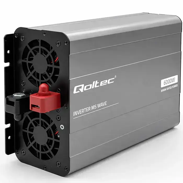 Qoltec MS Wave Voltage Converter | 12V to 230V | 3000/6000W | USB | Compatible with LiFePO4, GEL and AGM batteries Foto 5