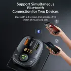 Rock Transmiter FM B301 MP3, Bluetooth - 2xUSB + Type C + micro SD - 36W black Foto 6