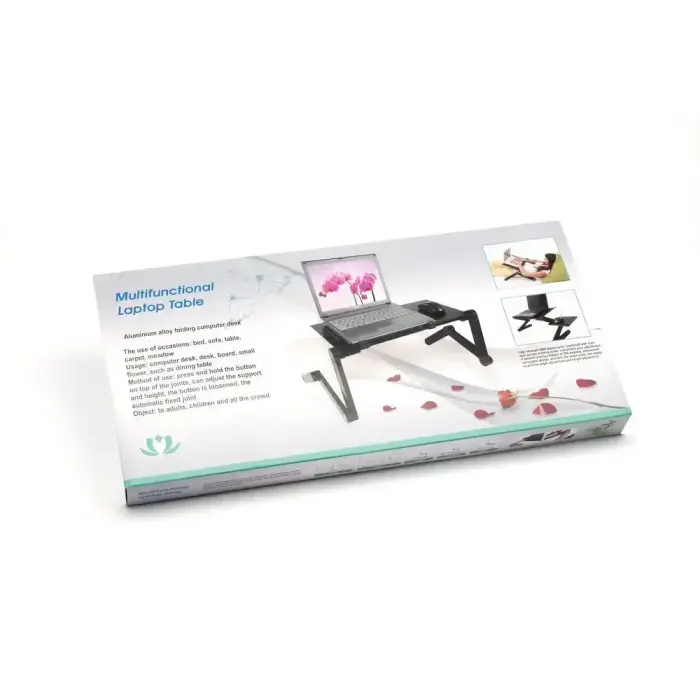 Desk for laptop uniwersal adjustable with cooling YL-803 red Foto 8