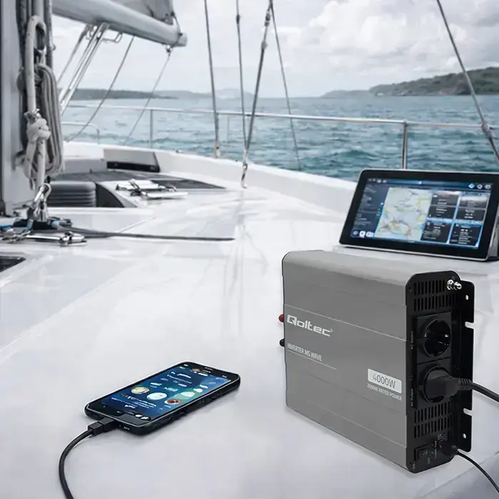 Qoltec MS Wave Voltage Converter | 12V to 230V | 2000/4000W | USB | Compatible with LiFePO4, GEL and AGM batteries Foto 8