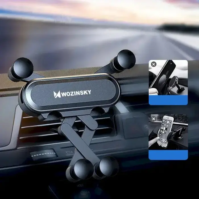 Wozinsky Gravity Car Mount Phone Holder for Air Outlet black (WCH-05) Фото num