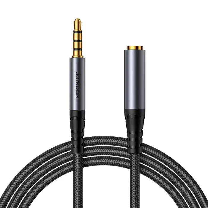 Joyroom stereo audio cable AUX 3.5 mm mini jack (male) - mini jack (female) 1.2 m black (SY-A09) Photo