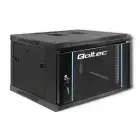 Qoltec RACK Cabinet 19" | 6U | 600 x 370 x 600 | Tempered doors | Hanging | Steel case | Lock | Black Фото num