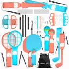 Nintendo Switch 23-in-1 Family Accessory Pack 2 - Orange and Blue Set Photo