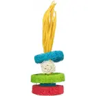 Игрушки для маленьких животных : Кольца Trixie Luffa с ротанговым мячом и деревянной пластиной, ø 6×20 см Фото num