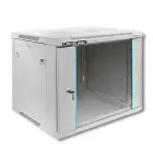 Qoltec RACK Cabinet 19" | 9U | 600 x 500 x 450 | Tempered doors | Hanging | Steel case | Lock | Grey Фото num