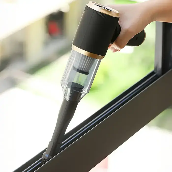 Mini Foldable Handheld Car Vacuum Cleaner with Blower Function - Black Фото num
