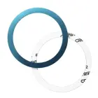Universal round plate / magnet ring compatible with MagSafe silver  Foto 3