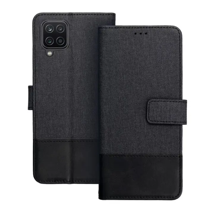 Flip case for Samsung A12 / M12 Gomma Book black Foto 1