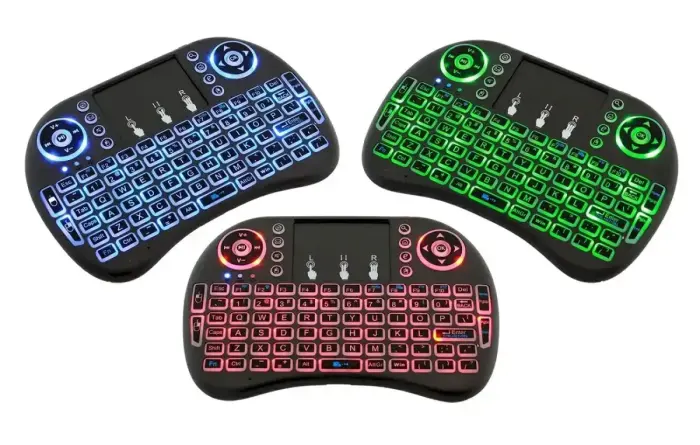 Fusion compact wireless keyboard with touchpad and 3 LED colors for Android | iOS | TV | PC  Photo