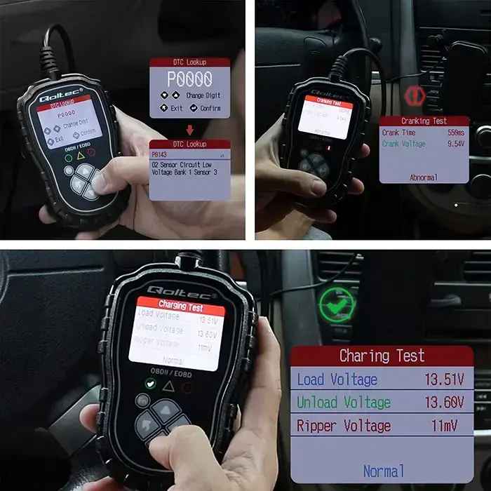 Qoltec Digital OBD2 EOBD diagnostic Tester ProLine  | 8V-25V | Dual System Foto 11