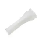 Qoltec Self-locking cable tie | 4.8*160 mm | 100 pcs. | Nylon66 | UV | White Photo