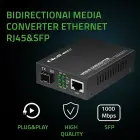 Qoltec Bidirectional Ethernet SWITCH Media Converter 1x RJ45 1x SFP| 1000Mbps | 5V Foto 4