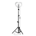 LED Ring Stream RGB lamp 10" with holder for mobile HEART + tripod JM26-10 black Фото num