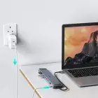 Док-станция Choetech HUB-M20 2 порта USB-C | 3 порта USB 3.0 | HDMI | VGA | SD | TF | RJ45 | 3,5 мм Фото num