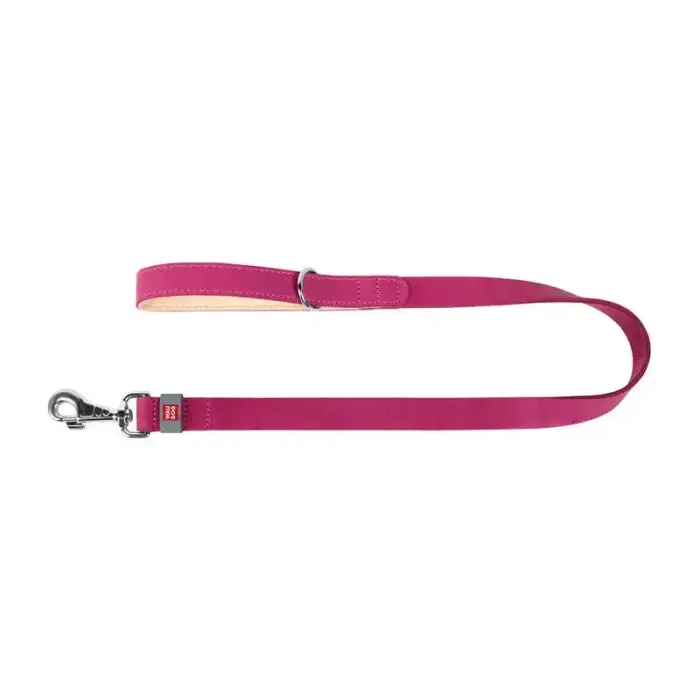WAUDOG natural leather dog leash 20 mm wide, 122 cm long pink Photo