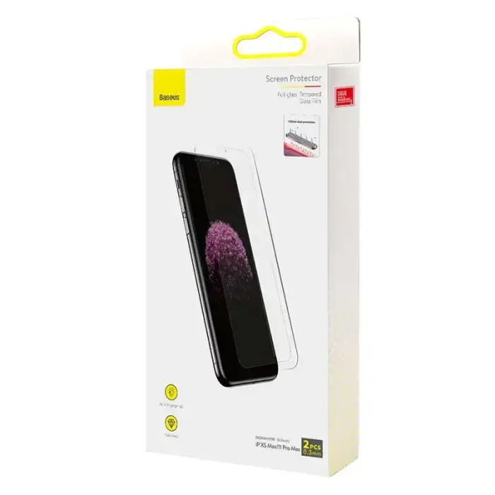 Baseus 0.3mm Full-glass Tempered Glass Film(2pcs pack) for iPhone XS Max|11 Pro Max 6.5inch Foto 5