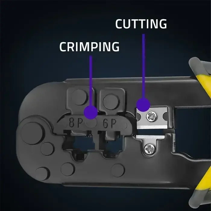 Qoltec Ethernet cable cutting and crimping tool 8P 6P  Foto 3