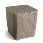 Garden table/storage box Luzon Flat Wicker beige Photo