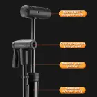 Rockbros 42310006001 bicycle pump with pressure gauge - black Фото num