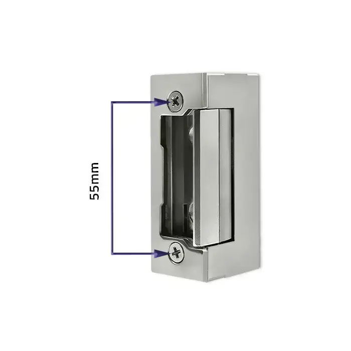 Qoltec Electric strike With lock and memory | 12V | Stainless steel Photo